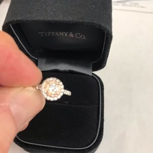 Tiffany &CO pink diamond ring /platinum